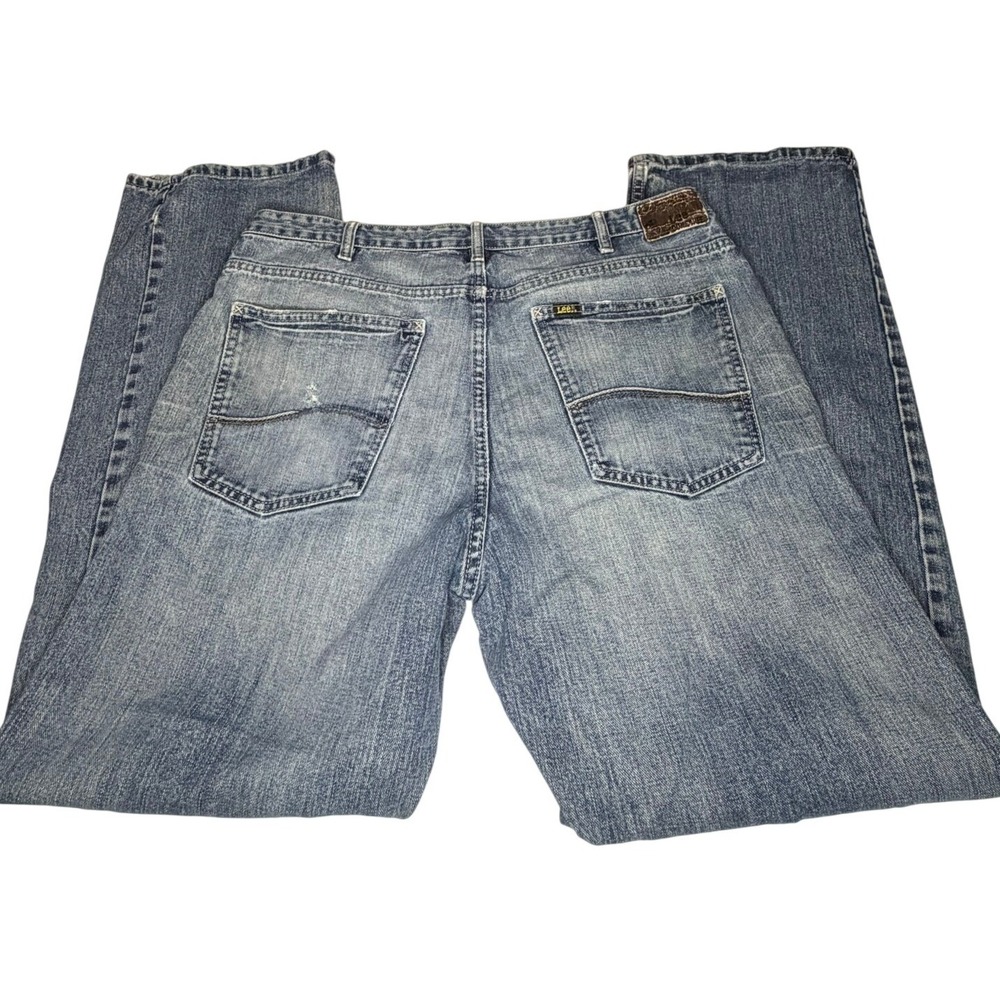 Vintage Y2K 2002 Mens Lee Dungarees Jeans Baggy Loose Fit Skater Grunge 36x32 - Picture 4 of 9